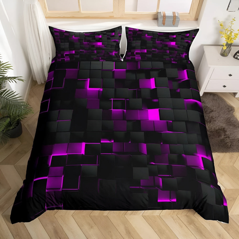 Parure De Lit Geomatrix – Ensemble Housse De Couette Moderne Bedsheet Electro Paris