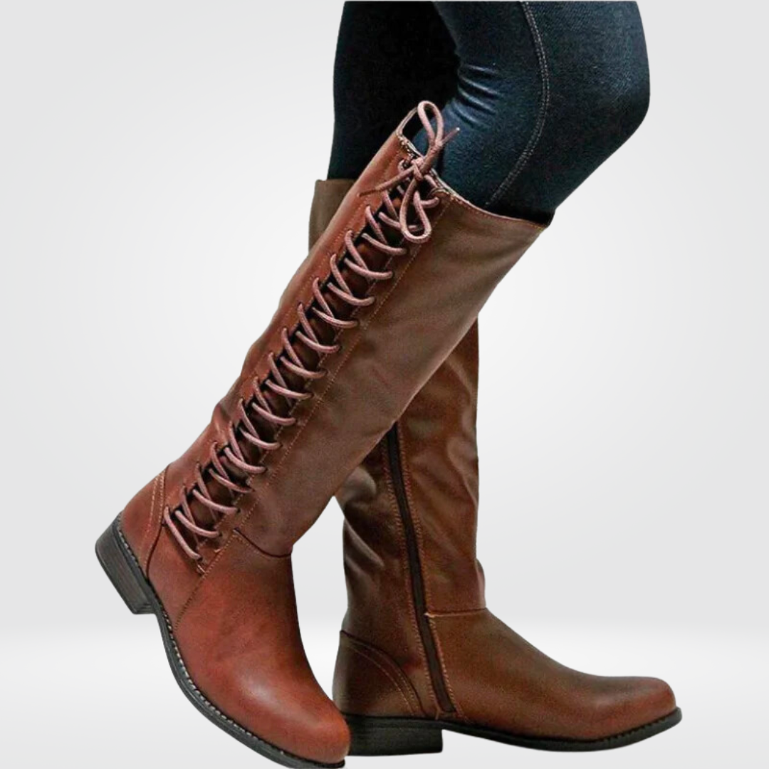 Bottes hautes femme cuir – Bottes Hautes En Cuir Elena Pour Femme Élégantes Et Confortables Bottes Electro Paris Marron 34