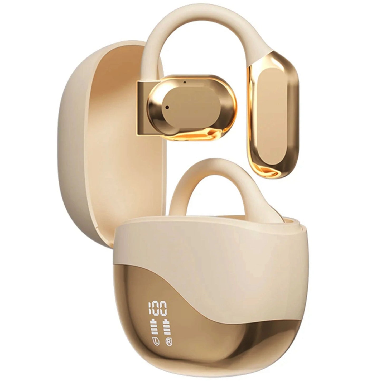 Écouteurs De Traduction Intelligents Avec IA Pour 144 Langues Earbuds Electro Paris Or