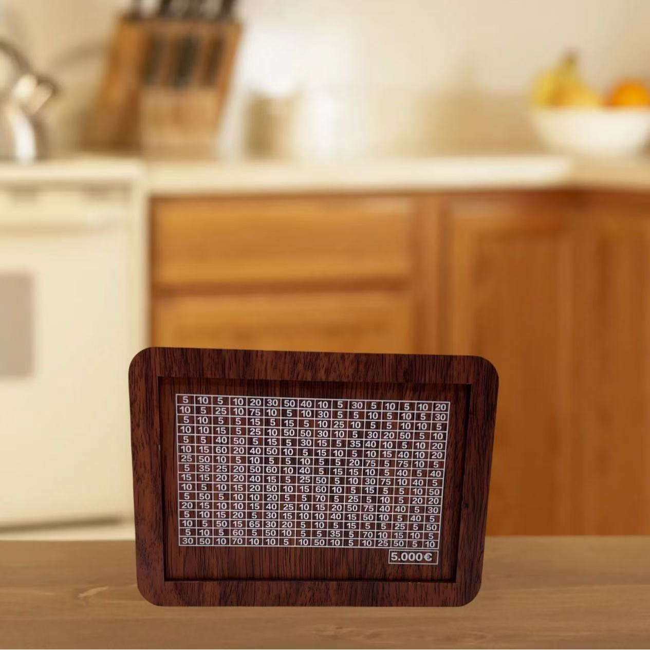 Tirelire Euro en Bois – Design Gravé Élégant pour un Stockage Sécurisé de l’Argent Home Electro Paris