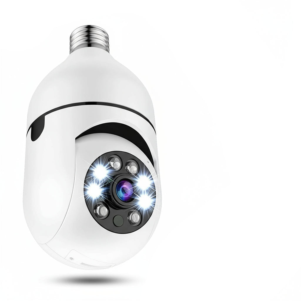 Caméra Ampoule De Sécurité Keilini Avec Vision Nocturne 1080P, Audio Bidirectionnel Et Détection De Mouvement 360°