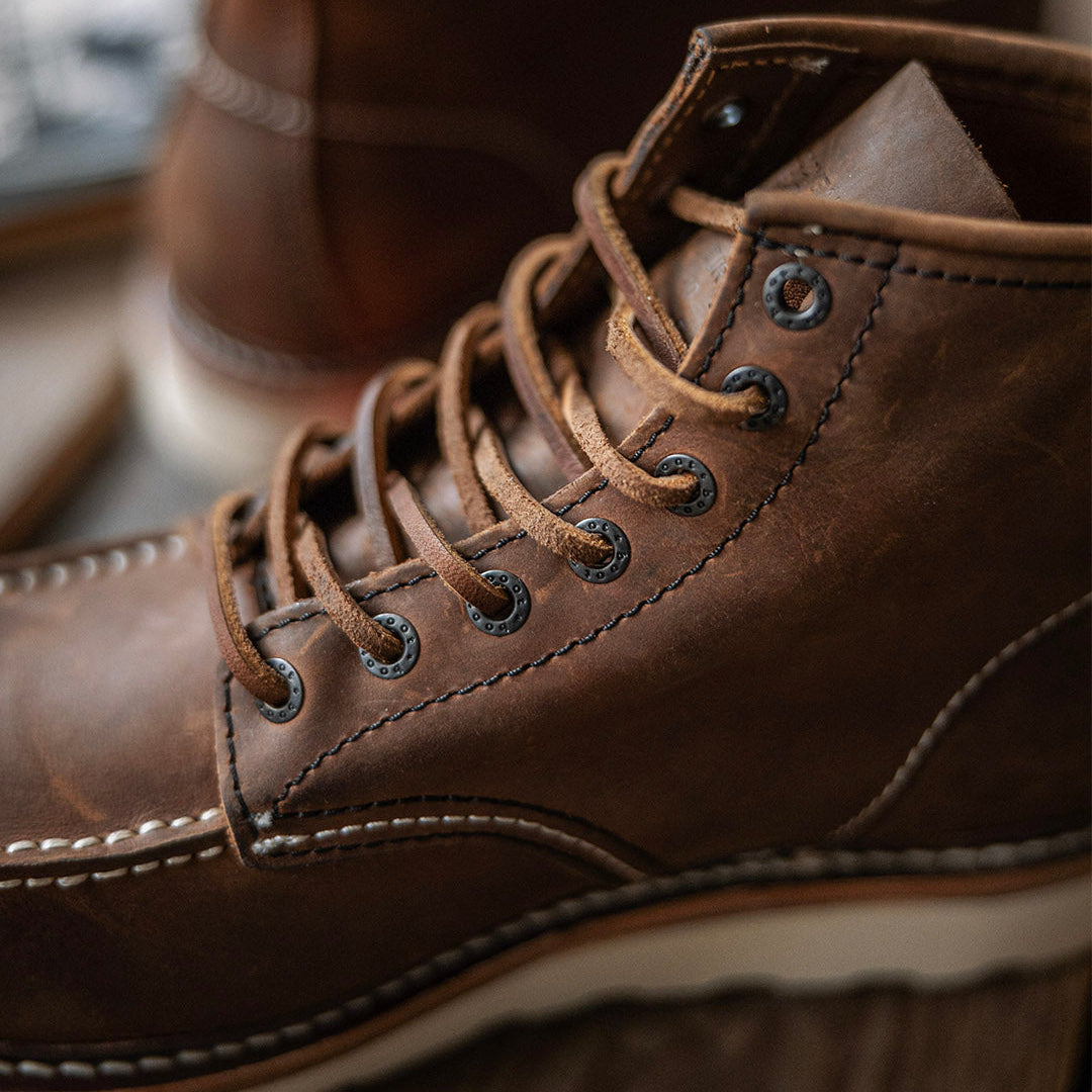 Bottes De Travail En Cuir Pleine Fleur Pour Homme Avec Bout Mocassin Et Style Rétro Résistant Boots Electro Paris