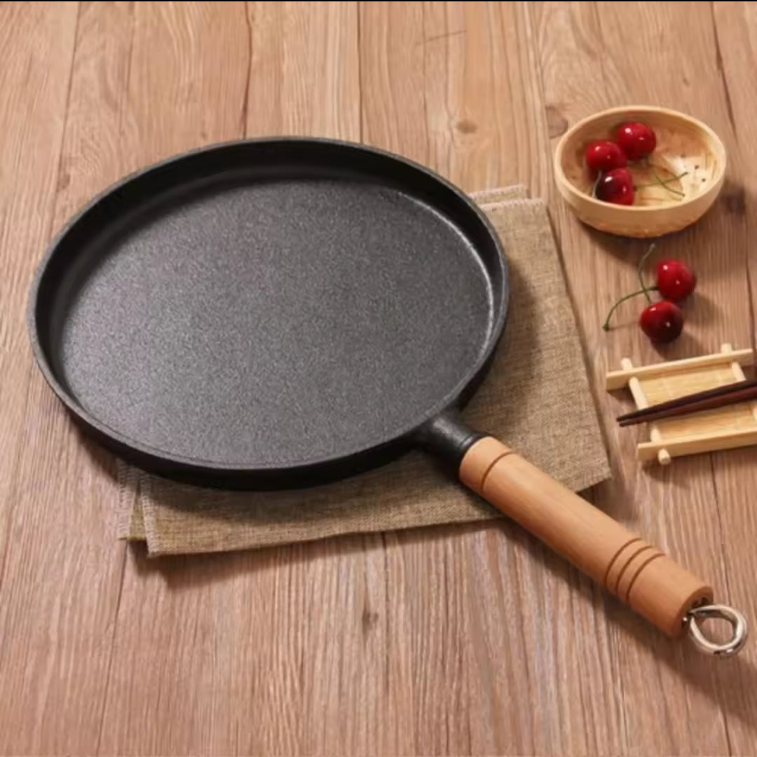 Poêle En Fonte De 26 cm Pour Cuisson De Chapati, Roti Et Autres Pains Plats Avec Répartition Uniforme De La Chaleur Cooking pan Electro Paris