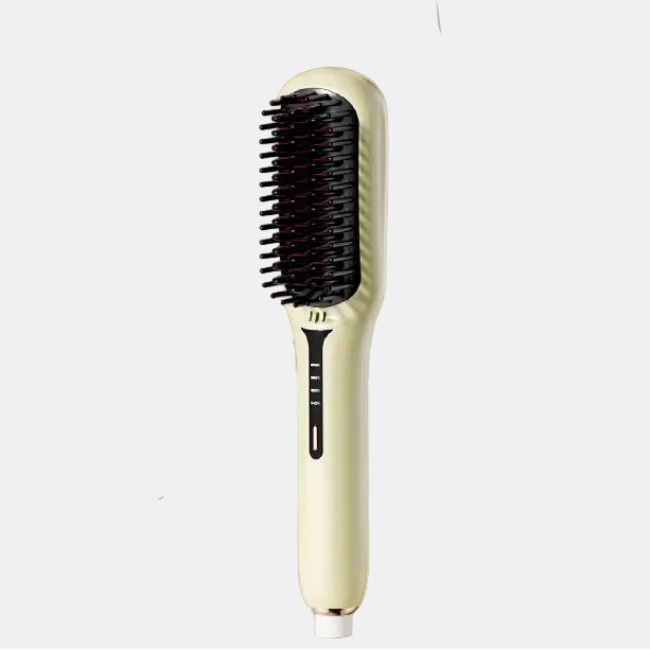 Brosse Lissante pour Cheveux – Coiffage Lisse, Rapide & Sans Frisottis Hair styling tool Electro Paris Jaune clair