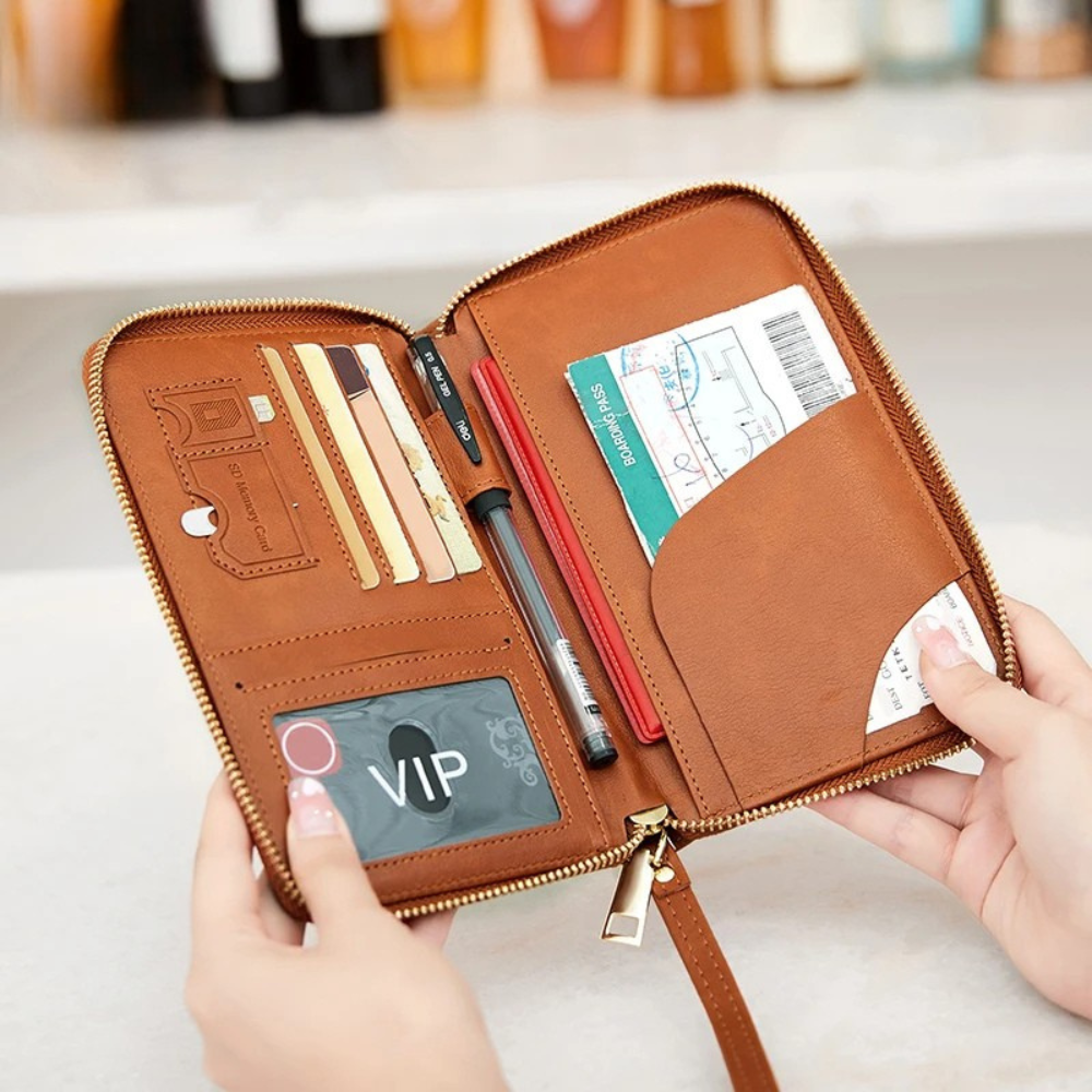 Portefeuille RFID En Cuir Élégant Pour Voyageurs Modernes Et Organisation Optimale Passport holder Electro Paris