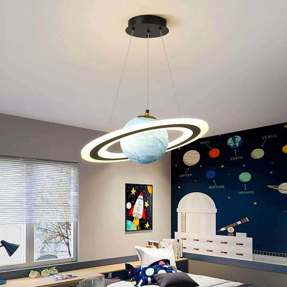 Lampe Suspendue LED Pour Chambre D’Enfant Au Design Planètes Et Couleurs Lumineuses Ceiling Light Electro Paris
