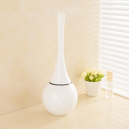 Brosse de Toilette – Ensemble Élégant avec Support Hygiénique en Acier Inoxydable Bathroom Accessories Electro Paris Blanc