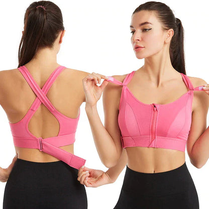 Soutien-Gorge De Sport Maintien Total Et Confort Absolu Pour Un Entraînement Sans Douleur Bras Electro Paris Rosa S