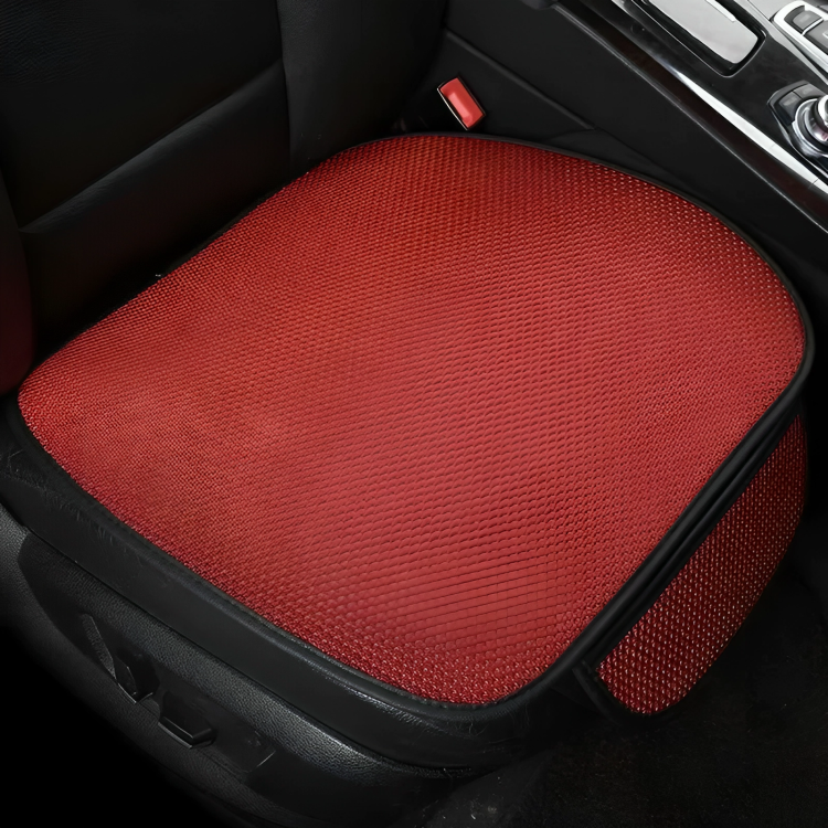 Coussin de Siège Auto Ergonomique – Design Respirant et Anti-Douleur Car Accessories Electro Paris Rouge 1 pièce - Coussin carré (siège avant)