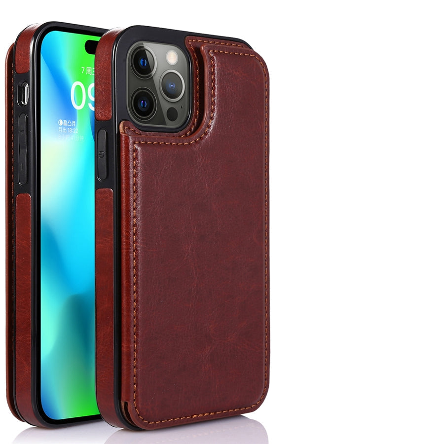 Coque iPhone – Étui en Cuir de Luxe avec Fentes Cartes et Fermeture Magnétique Phone case Electro Paris