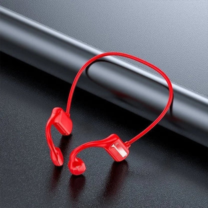 Casque Bluetooth à Conduction Osseuse – Hifi Sans Fil Confortable et Ultra Léger In-Ear Headphones Electro Paris Rouge