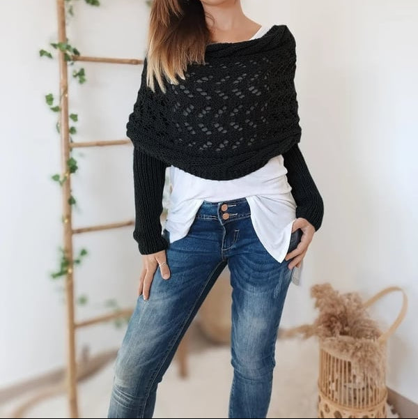Écharpe Innovante À Doubles Manches Pour Style Et Confort Toute Saison Women sweater Electro Paris