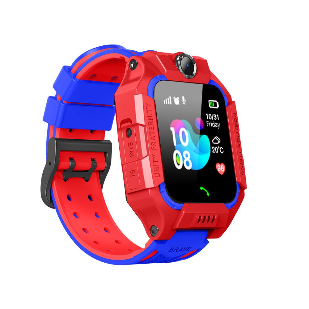 Montre Connectée Pour Enfants Avec GPS, Appels, Caméra Et Bouton SOS Smartwatch Electro Paris Rouge