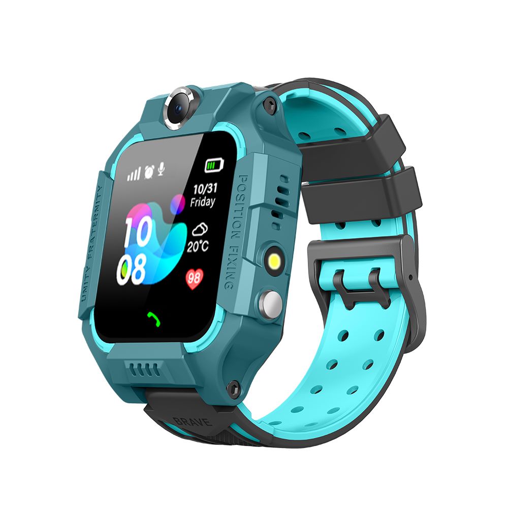 Montre Connectée Pour Enfants Avec GPS, Appels, Caméra Et Bouton SOS Smartwatch Electro Paris Turquoise