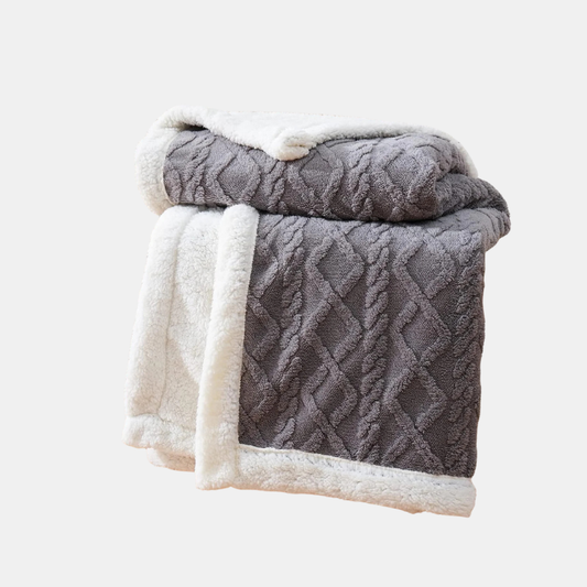 Couverture Sherpa Snuggle – Douce, Chaude Et Confortable Pour Chambre Blanket Electro Paris Gris 100x150cm