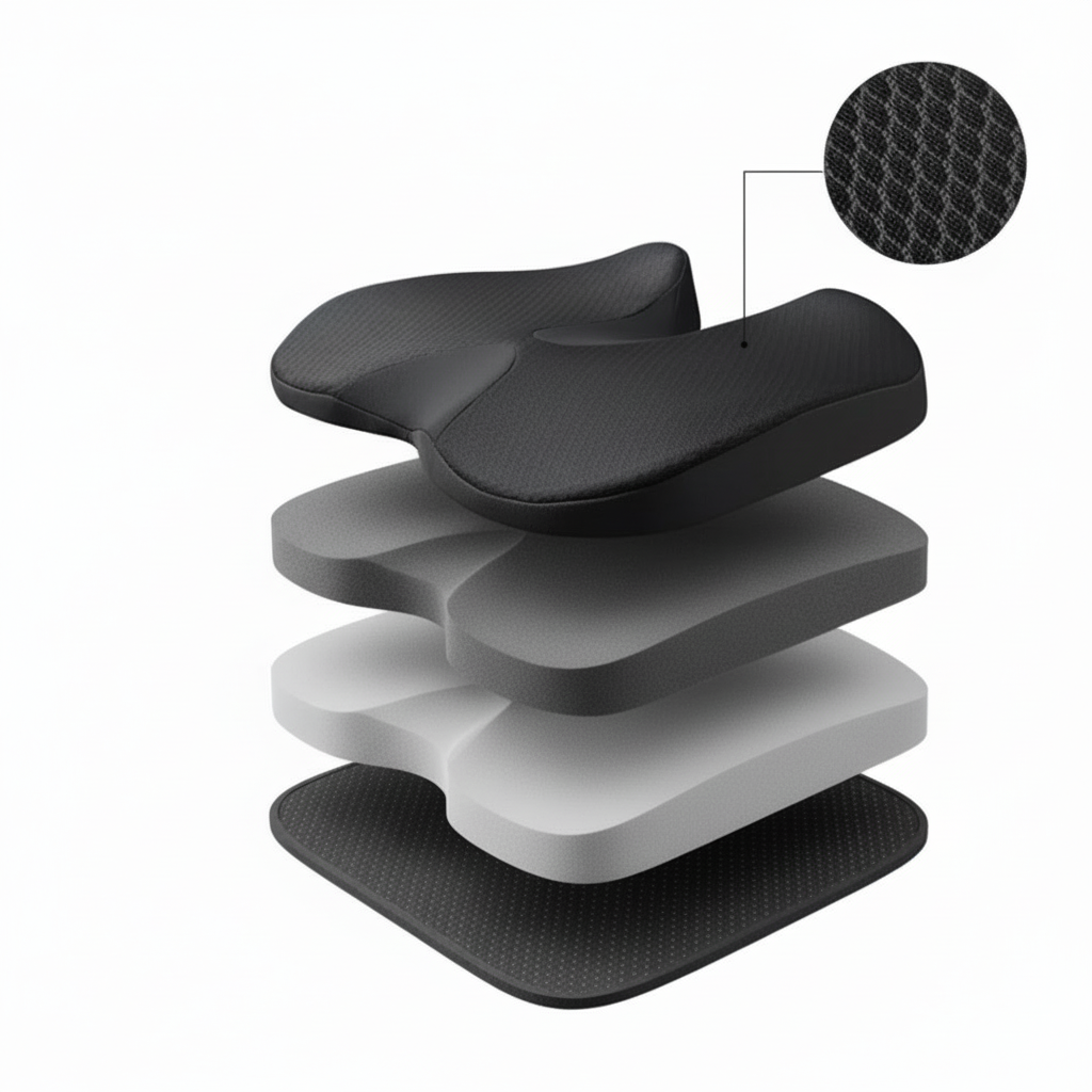 Coussin Ergonomique de Siège Pour Soulager la Douleur Pendant de Longues Périodes Assises Back & Lumbar Support Cushions Electro Paris