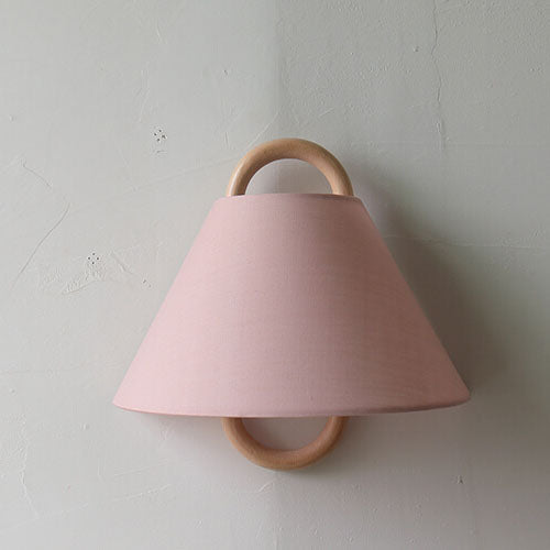 Applique Murale Moderne En Bois Massif Plissé Avec Abat-Jour En Tissu Élégant Wall Lights Electro Paris Rosa Plug-in 220V-240V For UK/AU