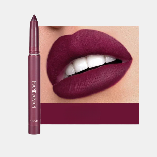 Crayons à Lèvres Mat Premium – Rotatifs, Taillables et Longue Tenue Maquillaje Electro Paris Prune 1 + 1 Gratuit