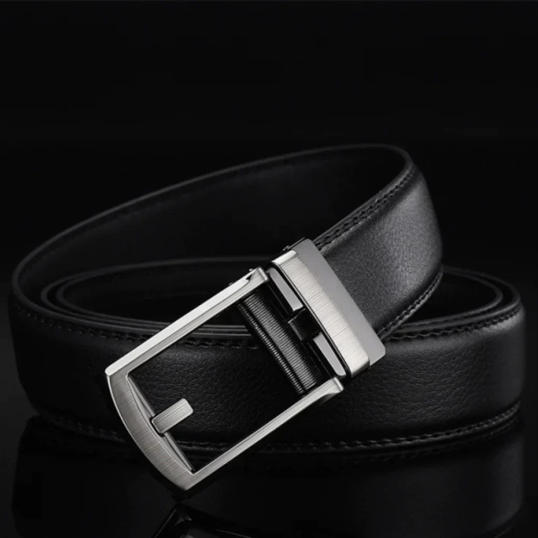 Ceinture Homme Réglable En Cuir De Luxe Avec Boucle Automatique Pour Un Ajustement Parfait Et Confort Quotidien Men's Belt Electro Paris