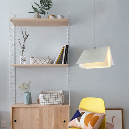 Suspension Livre Volant en Métal et PVC – Luminaire Suspendu Moderne Lumière Ceiling Light Electro Paris