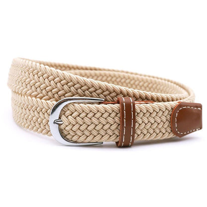 Ceinture Tressée Élastique Ajustable Pour Homme et Femme – Confortable, Flexible Et Élégante Belt Electro Paris Beige