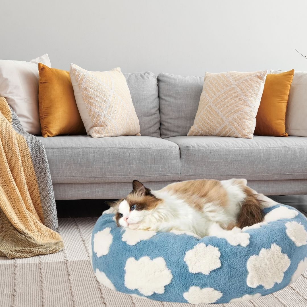 Quality Round Donut Dog Bed – Lit Rond Douillet Pour Chiens Et Chats Pour Détente Ultime Et Confort Apaisant Quality Round Donut Dog Bed Electro Paris