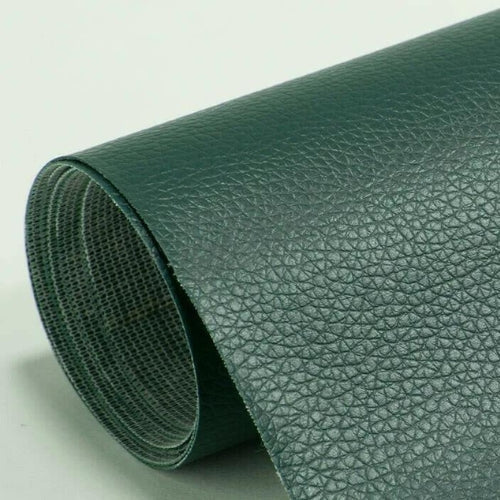 Patches En Cuir Auto-Adhésifs Pour Réparation Facile Et Esthétique De Vos Articles En Cuir Fabric repair kit Electro Paris Vert 50 x 138cm