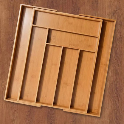 Organisateur De Couverts En Bambou Écologique Et Extensible Pour Tiroirs De Cuisine Multifonctionnel Flatware trays Electro Paris