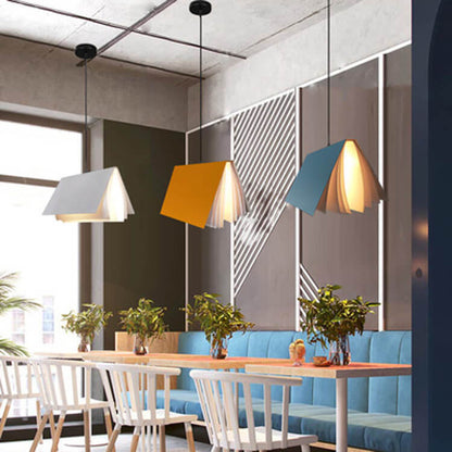 Suspension Livre Volant en Métal et PVC – Luminaire Suspendu Moderne Lumière Ceiling Light Electro Paris