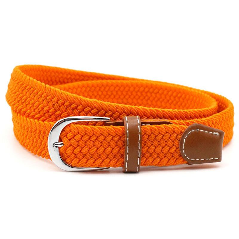 Ceinture Tressée Élastique Ajustable Pour Homme et Femme – Confortable, Flexible Et Élégante Belt Electro Paris Orange