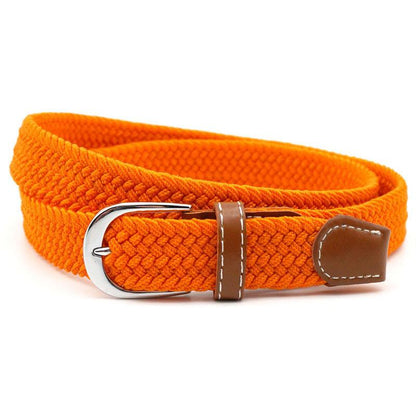 Ceinture Tressée Élastique Ajustable Pour Homme et Femme – Confortable, Flexible Et Élégante Belt Electro Paris Orange