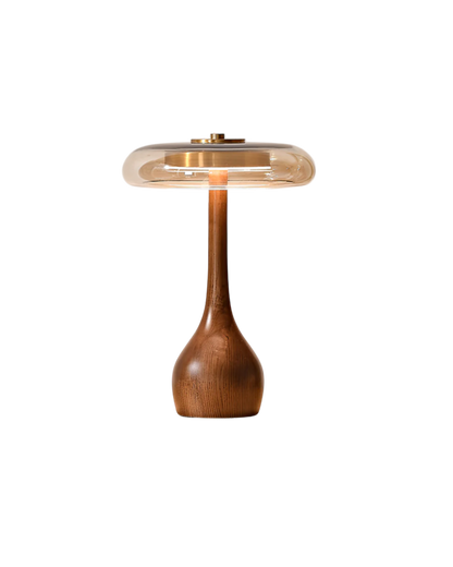 Lampe De Table – Éclat En Verre Et Bois Avec Lumière Réglable Table Lamp Electro Paris Marron 22 x 31.5cm