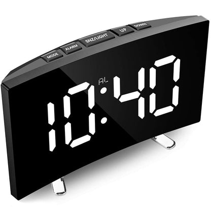 Réveil LED Digital Avec Écran Courbé Et Luminosité Automatique Pour Chambre Moderne Alarm Clocks Electro Paris