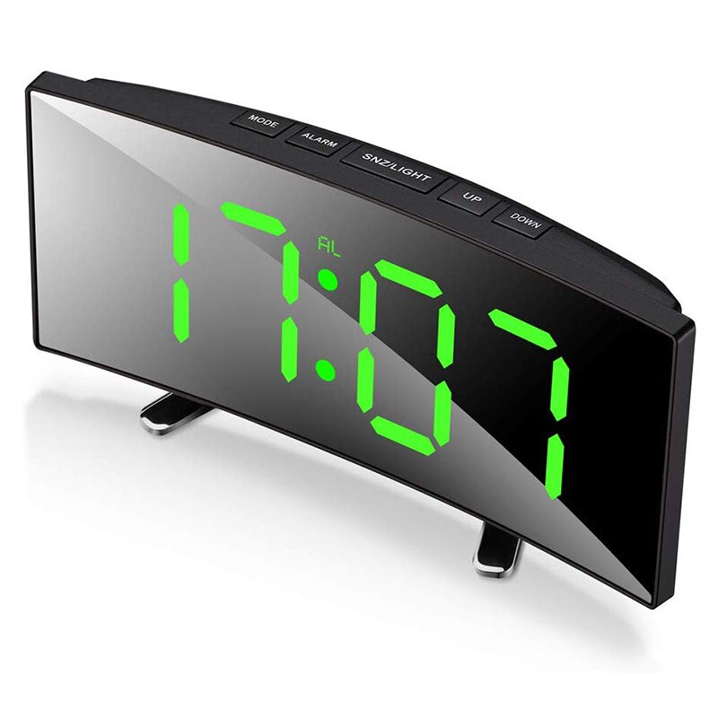 Réveil LED Digital Avec Écran Courbé Et Luminosité Automatique Pour Chambre Moderne Alarm Clocks Electro Paris