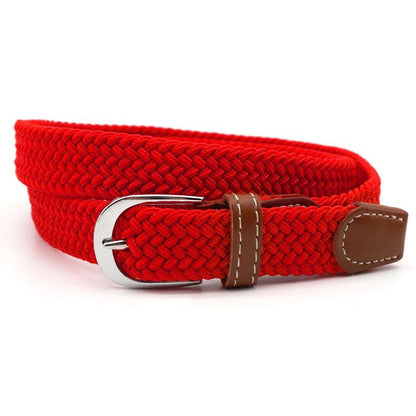Ceinture Tressée Élastique Ajustable Pour Homme et Femme – Confortable, Flexible Et Élégante Belt Electro Paris Rouge