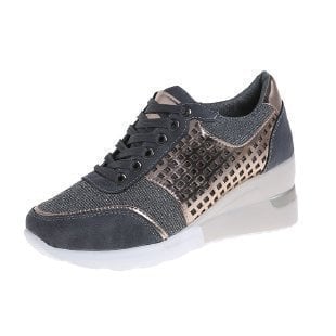 Sneakers À Talon Compensé Pour Femmes Avec Tige En Mesh Respirant Women's Shoes Electro Paris