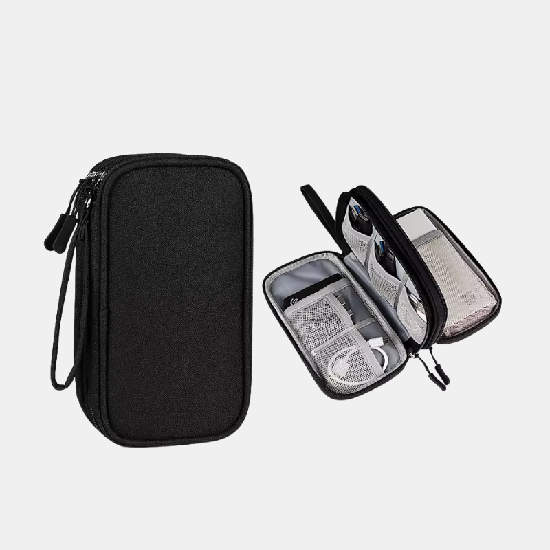 Organisateur De Câbles De Voyage Compact Pour Accessoires Numériques Et Déplacements Quotidiens Travel pouch Electro Paris Noir