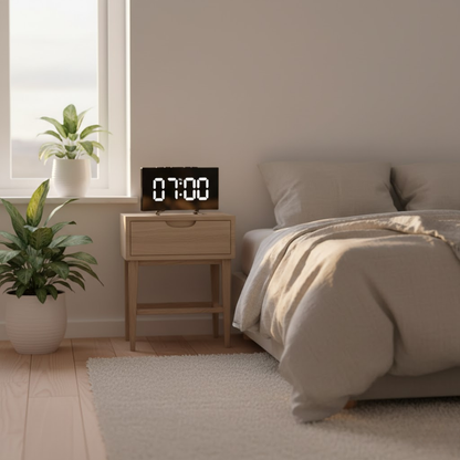 Réveil LED Digital Avec Écran Courbé Et Luminosité Automatique Pour Chambre Moderne Alarm Clocks Electro Paris