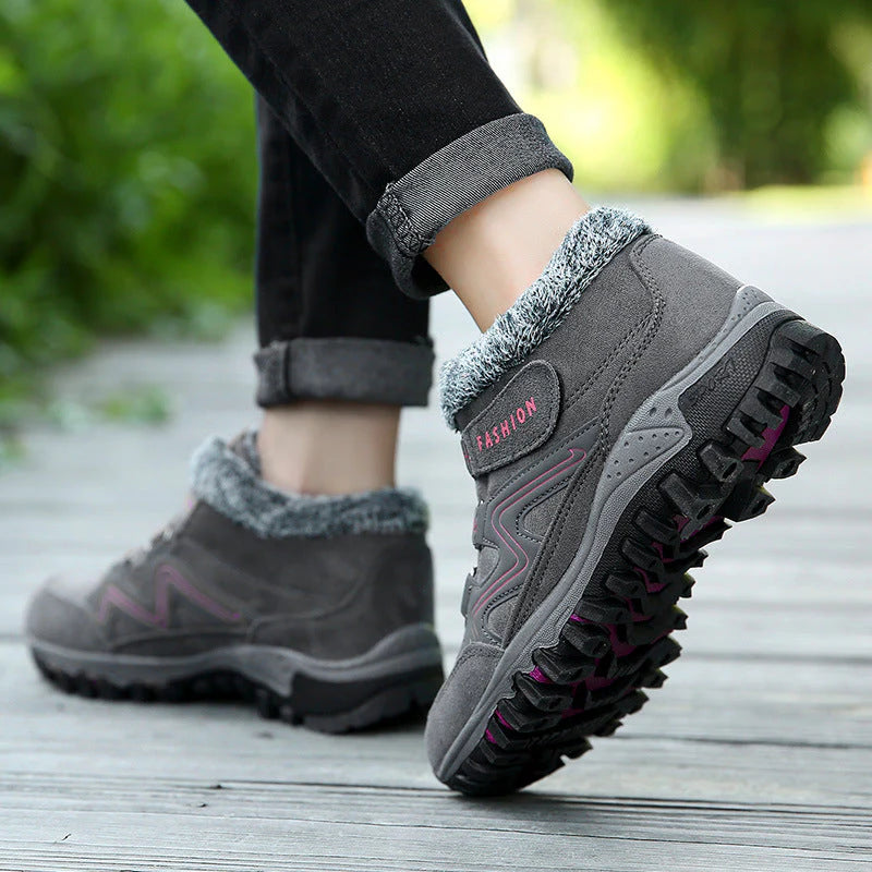 Raquettes à Neige Doublées de Fourrure Chaude pour Couple Éclairage mural Electro Paris Gris 35