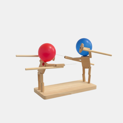 Jeu De Duel En Bambou Pour Animations Ludiques Et Sessions Actives À La Maison Duel wood toy Electro Paris Marron clair - 20 ballons