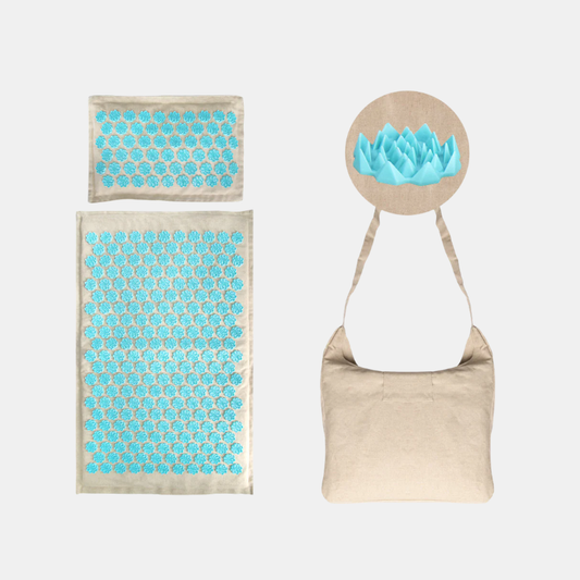 Tapis D’Acupression Fleurs Pour Détente Et Bien-Être Naturel À Domicile Health and well-being Electro Paris Bleu Turquoise