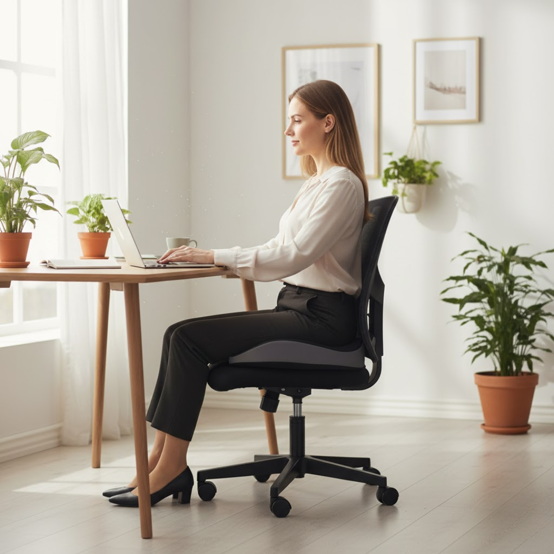 Coussin Ergonomique de Siège Pour Soulager la Douleur Pendant de Longues Périodes Assises Back & Lumbar Support Cushions Electro Paris