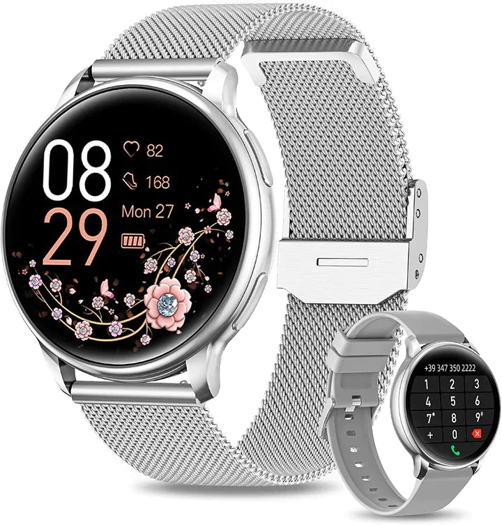 Montre Connectée Intelligente Pour Femme Élégante Et Multifonctionnelle Gadgets Smartwatch Electro Paris Argent