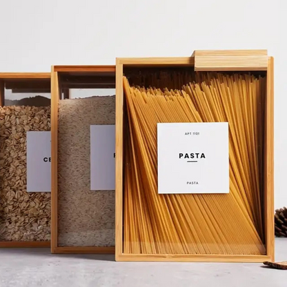 Beholder – Boîte De Rangement Hermétique En Bambou Et Acrylique Transparent Food Containers Electro Paris