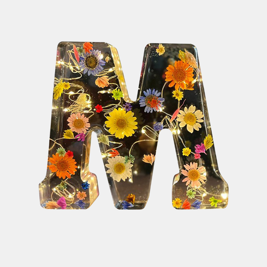 Lampe Fleurie Décorative FloraLetter – Élégante, Raffinée Et Lumineuse Pour Maison Et Bureau Décor Electro Paris A Clear