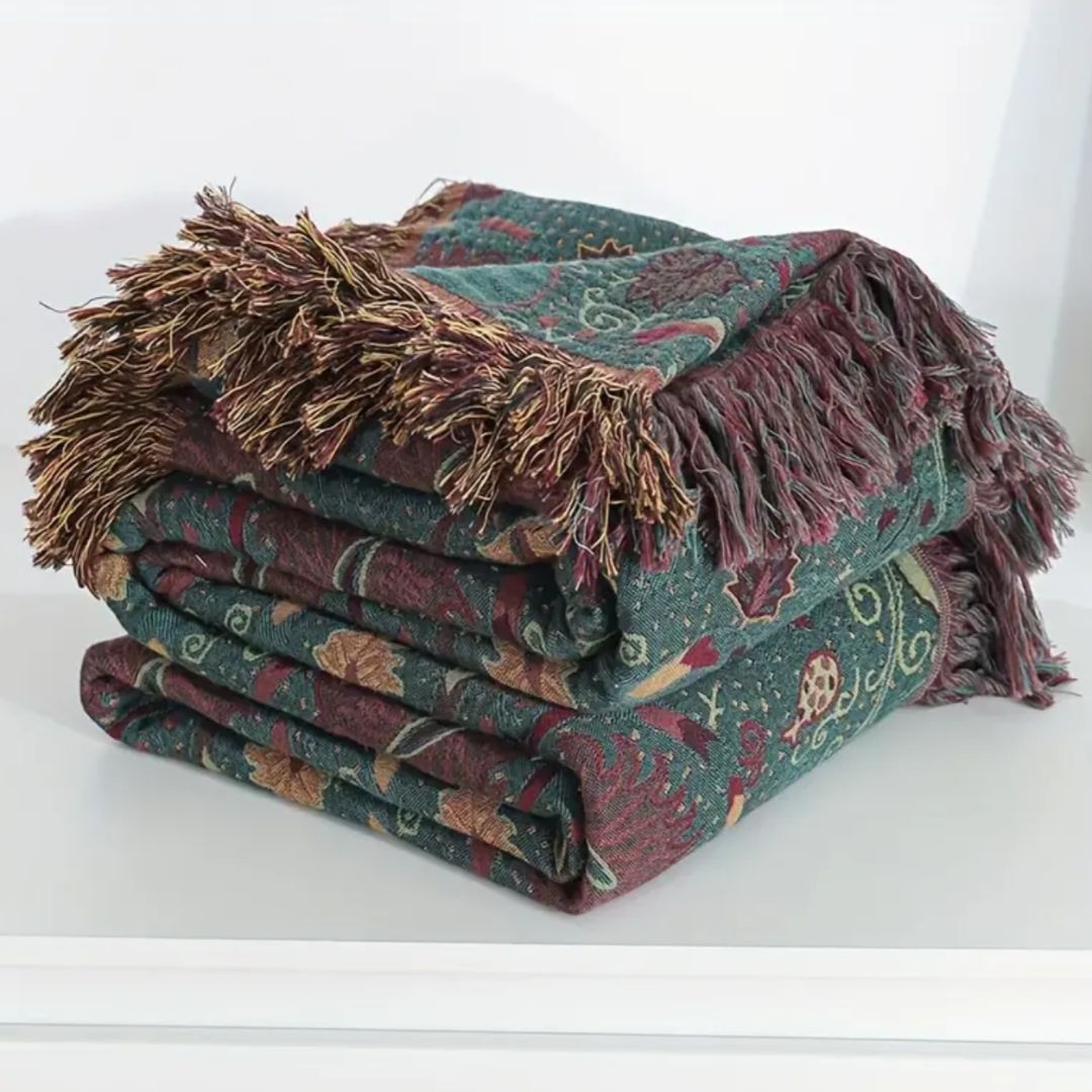 Couverture Réversible Night Flower – Douceur Florale et Élégance Envoûtante pour la Maison Blanket Electro Paris