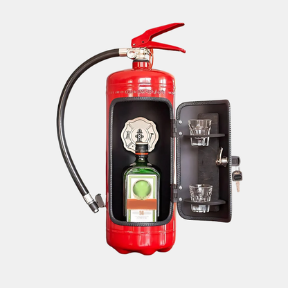 Mini Bar Artisanale En Extincteur Recyclé Au Style Industriel Audacieux Liquor storage Electro Paris Rouge