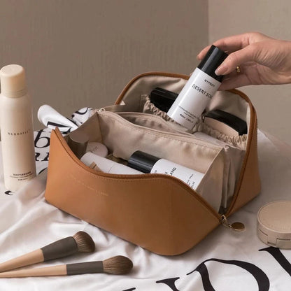 Trousse à Maquillage de Voyage – Grande Capacité, Élégante Et Multifonctionnelle Makeup bag Electro Paris Marron