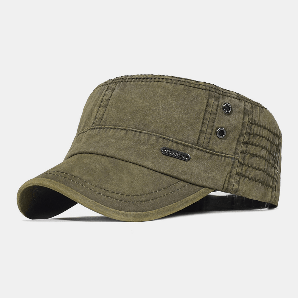 Casquette Militaire en Coton Ajustable Cap Electro Paris Vert armée