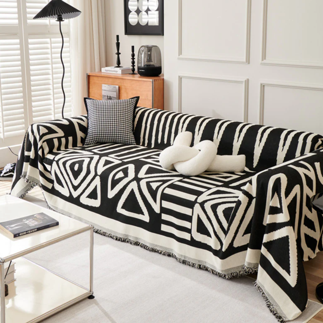 Housse de Canapé Bohème Réversible – Protection Élégante et Style Décontracté à la Maison Sofa Cover Electro Paris